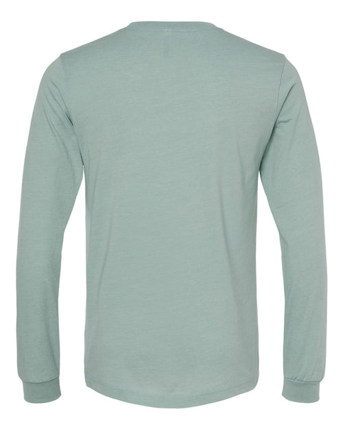 Bella Canvas Longsleeve Tee-CVC-Heather Dusty Blue
