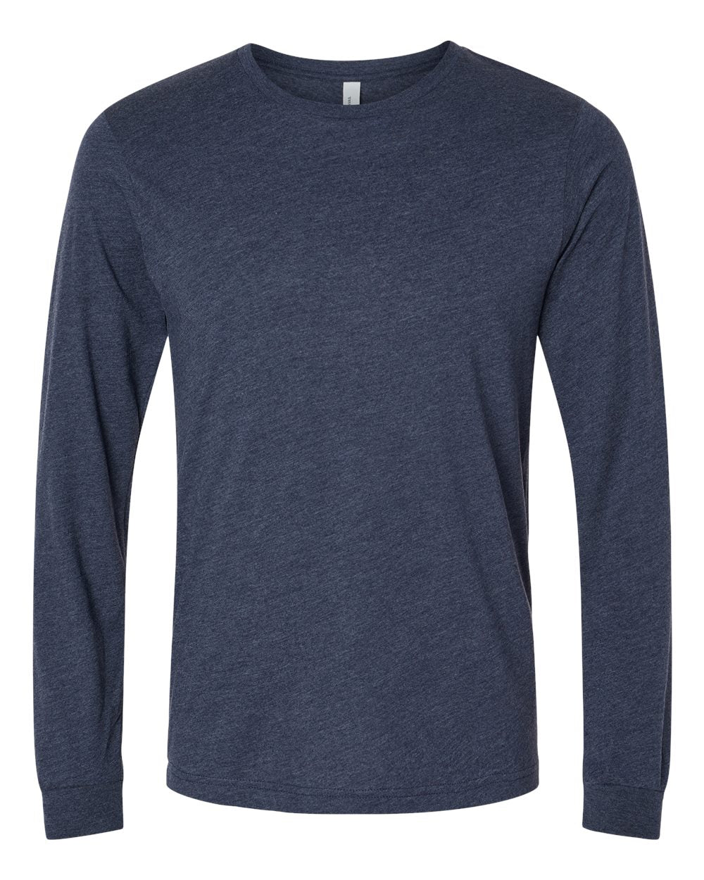 Bella Canvas Longsleeve Tee-CVC-Heather Midnight Navy