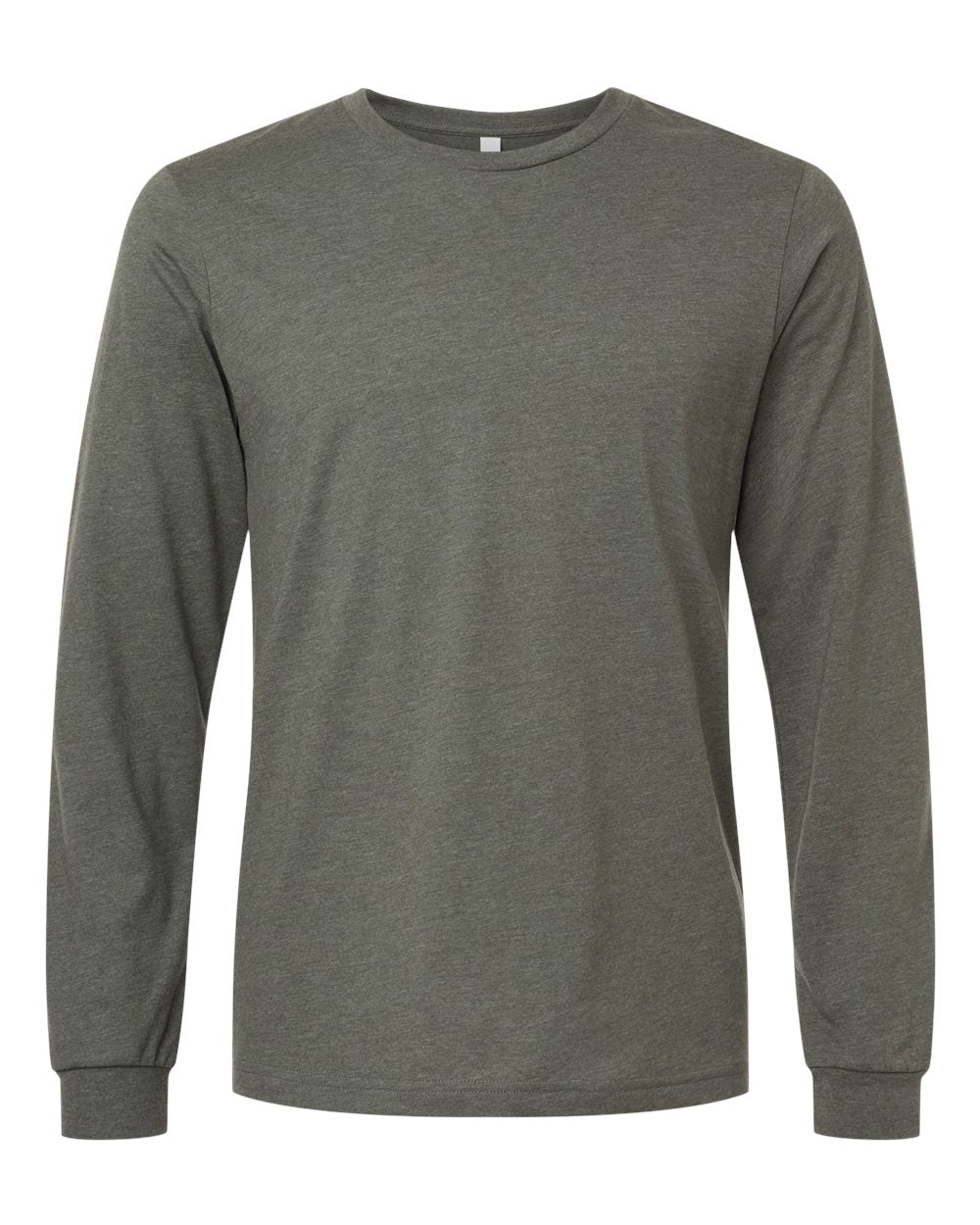 Bella Canvas Longsleeve Tee-CVC-Heather Military Green