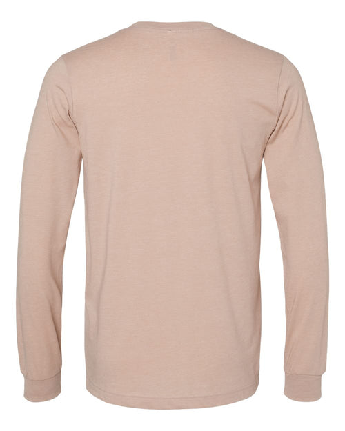 Bella Canvas Longsleeve Tee-CVC-Heather Pink Gravel